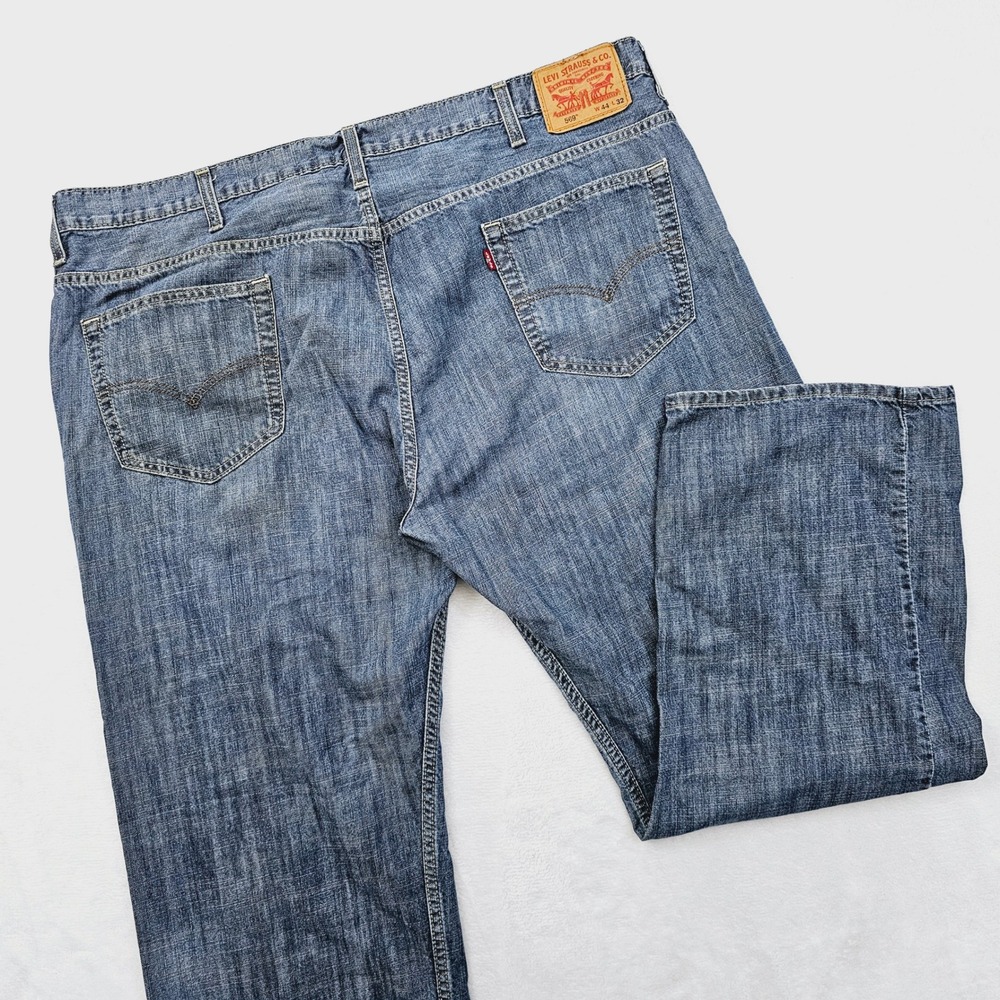 Levi's 569 Loose Straight Jeans Mens 44x31 Blue Medium Wash Denim Baggy Skater